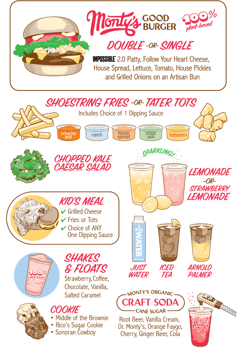Monty's Good Burger Menu - Image 1