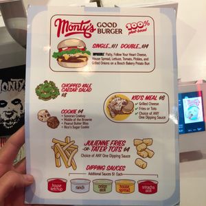 Monty's Good Burger Menu - Image 3