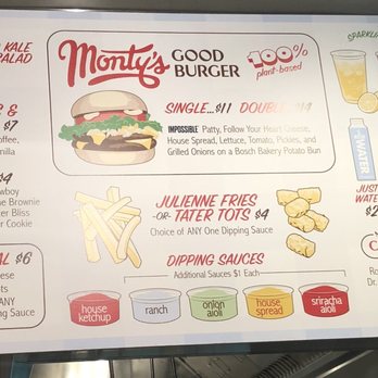 Monty's Good Burger Menu - Image 4